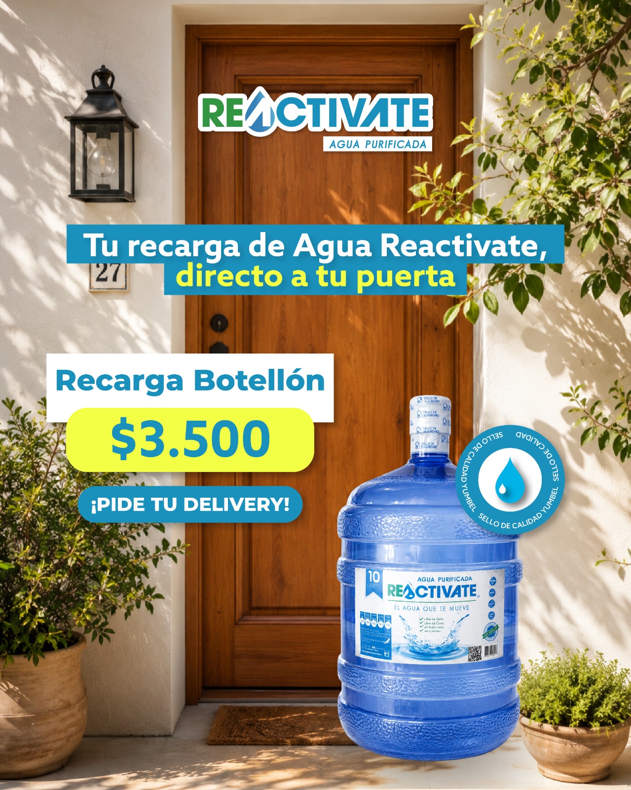 Delivery Agua Reactívate directo a tu puerta
